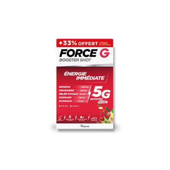 Force G booster shot énergie immédiate Vitavea - boite de 20 ampoules