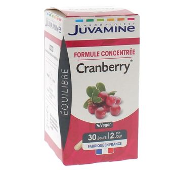 Formule Concentrée Cranberry Juvamine - boîte de 30 gélules