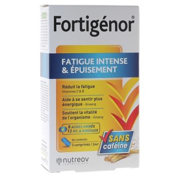 Fortigénor fatigue intense et épuisement Nutreov - boîte de 60 comprimés