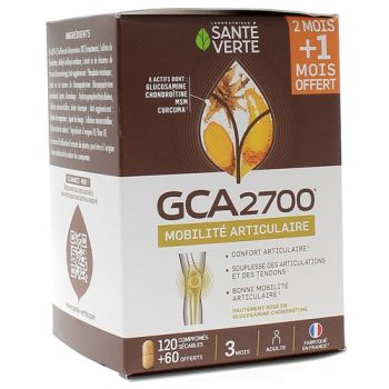 GCA 2700 mobilité articulaire Santé Verte - 120 comprimés + 60 offerts