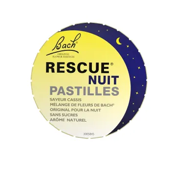 Fleurs de Bach Rescue nuit pastilles saveur cassis Famadem - boite de 50g