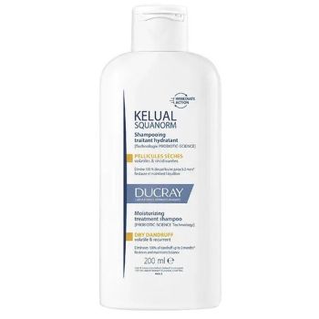 Kélual Squanorm shampooing traitant hydratant pellicules sèches Ducray - tube de 200ml