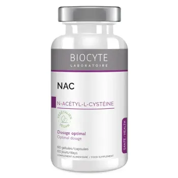 Nac N-acétyl-L-cystéine Antioxydant Biocyte - pot de 60 gélules