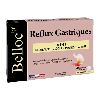 Reflux gastriques Belloc - boite de 20 comprimés à croquer