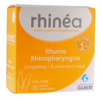 Rhinéa rhume et rhinopharyngite Gilbert - 30 récipients unidoses de 1ml