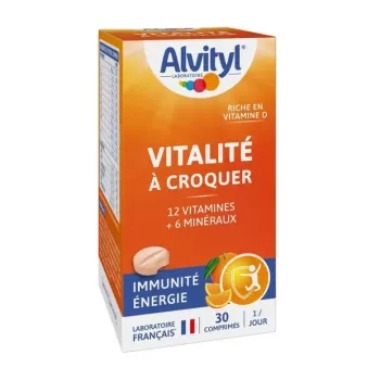 Vitalité à croquer goût orange Alvityl - boite de 30 comprimés