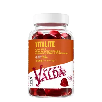 Vitalité goût myrtille Valda - pot de 60 gummies