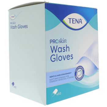 Gants jetables Proskin Wash Gloves Tena - boîte de 50 gants