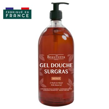 Gel Douche Parfum Monoi Beauterra - flacon à pompe de 1L