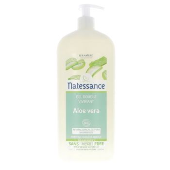 Natessance Gel douche vivifiant aloé vera bio Léa Nature - flacon-pompe de 1 litre