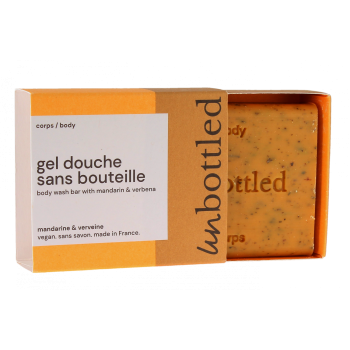 Gel douche sans bouteille mandarine & verveine Unbottled - pain de 110g