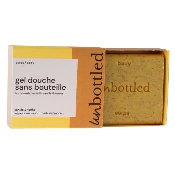 Gel douche sans bouteille vanille & tonka Unbottled - pain de 110g