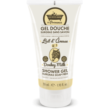 Gel douche surgras au lait d'ânesse Les petits bains de Provence - tube de 55ml