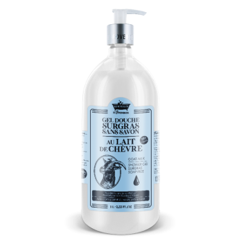 Gel douche surgras au lait de chèvre Les petits bains de Provence - flacon-pompe de 1L