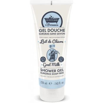 Gel douche surgras au lait de chèvre Les petits bains de Provence - tube de 220ml