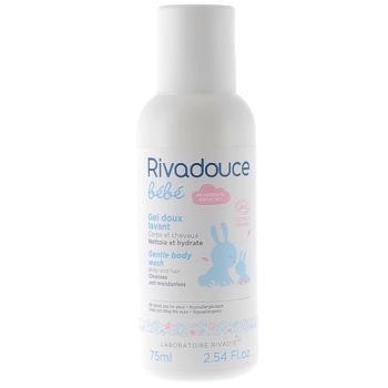 Gel doux lavant bébé bio Rivadouce - flacon de 75 ml