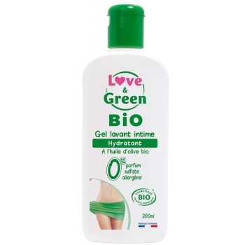 Gel lavant intime bio Love & Green - flacon de 200 ml