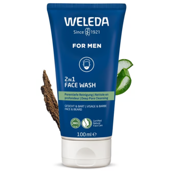 Gel nettoyant visage 2en1 homme Weleda - tube de 100ml