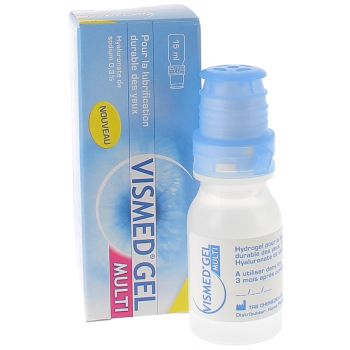 Gel stérile lubrification des yeux Vismed - flacon de 15 ml