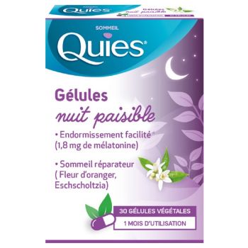 Gélules nuit paisible Quies - boîte de 30 gélules