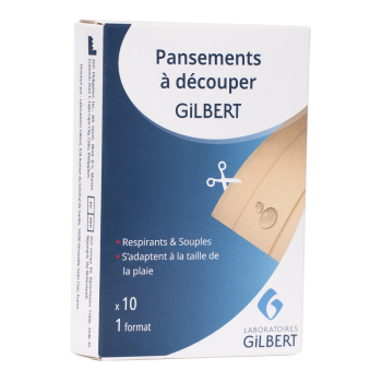 Pansements à découper Gilbert - boîte de 10 pansements à découper