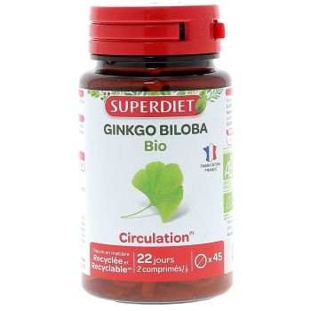 Ginkgo biloba bio Super Diet - boite de 45 comprimés