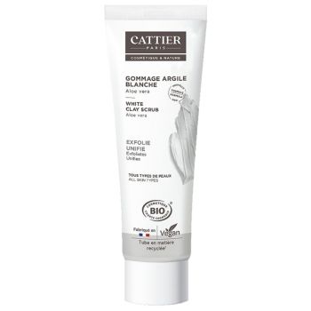 Gommage à l'argile blanche bio Cattier - tube de 100 ml