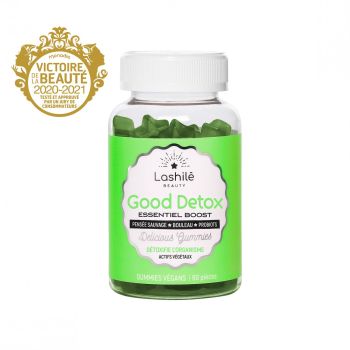 Good Détox essentiel boost Lashilé Beauty - boîte de 60 gummies végan