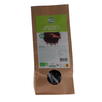 Graines de basilic bio Supra food - sachet de 200g