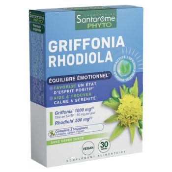 Griffonia Rhodiola Santarome - boîte de 30 gélules