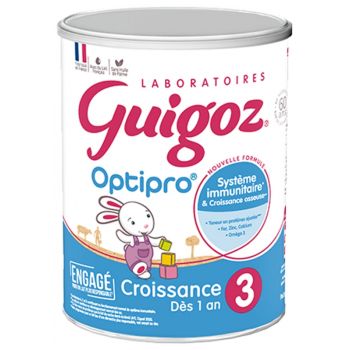 Optipro Lait en poudre croissance 3 dès 1 an Guigoz - pot de 780g