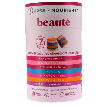 Gummies beauté 7en1 Upsa x Nourished - boite de 30 gummies