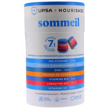 Gummies sommeil 7en1 Upsa x Nourished - boite de 30 gummies