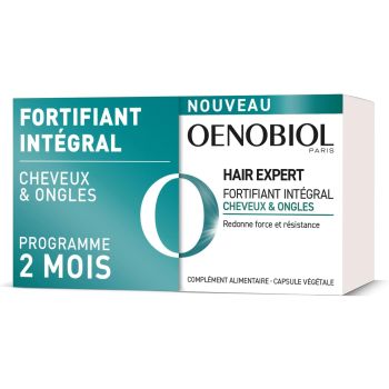 Hair expert Fortifiant intégral cheveux et ongles Oenobiol - lot de 2 boites de 60 comprimés