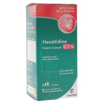 Hexétidine 0,1% Mylan - flacon de 200ml