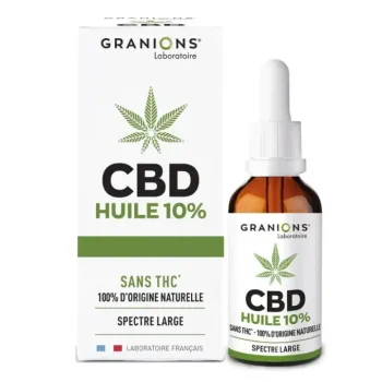 Huile CBD 10% Granions - flacon-pipette de 10ml