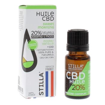 Huile CBD Sweet Morning poire-vanille 20% Stilla - flacon de 10ml