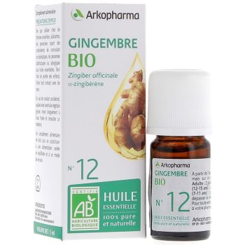 Huile Essentielle Gingembre Bio n°12 Arkopharma - flacon de 5 ml