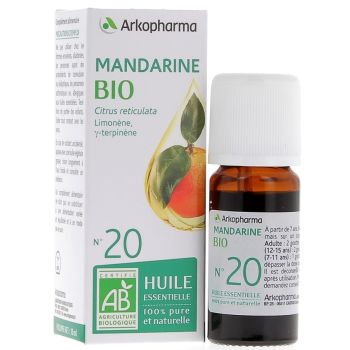 Huile Essentielle Mandarine Bio n°20 Arkopharma - flacon de 10 ml