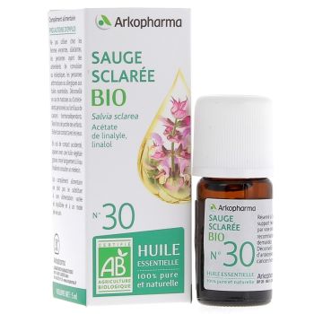 Huile Essentielle Sauge Sclarée Bio n°30 Arkopharma - flacon de 5 ml