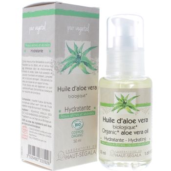 Huile d'Aloe Vera Bio Hydratante Laboratoire Haut-Ségala - flacon de 50 ml