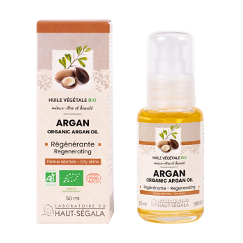 Huile d'Argan bio régénérante Laboratoire Haut-Ségala - flacon de 50 ml