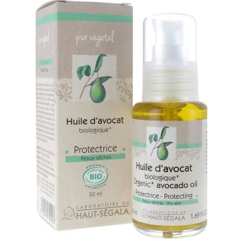 Huile d'Avocat Bio Protectrice Laboratoire Haut-Ségala - flacon de 50 ml