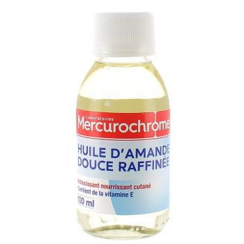 Huile d'amande douce raffinée Mercurochrome - flacon de 100 ml