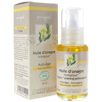 Huile d'onagre Bio Anti-âge Laboratoire Haut-Ségala - flacon de 50 ml