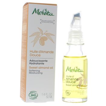 Huile d'amande douce bio Melvita - flacon goutte à goutte 50 ml