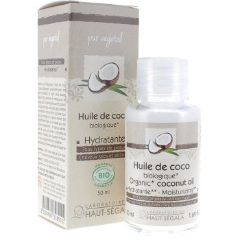 Huile de Coco Bio Hydratante Laboratoire Haut-Ségala - flacon de 50 ml