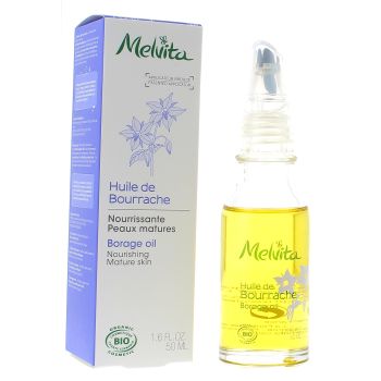 Huile de bourrache bio Melvita - flacon goutte à goutte 50 ml