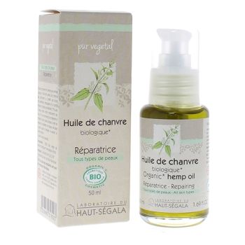 Huile de chanvre bio Haut-Ségala - flacon-pompe de 50 ml