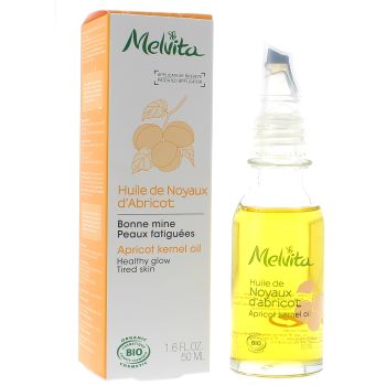 Huile de noyaux d'abricot bio Melvita - flacon goutte à goutte 50 ml